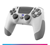 Oniverse Controller Wireless per PS4 PS3 PC ANDROID iOS, Uscita Cuffie, Joystick Hall Effect, Batteria Ricaricabile 1000mAh, Giroscopio 6 Assi, Revolt Moon White