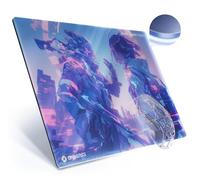 Oniverse First Encounter - Tappetino per mouse da gioco in vetro temperato opaco, 35 x 25 cm, superficie micro-incisa ultra liscia, scorrimento rapido ad alta precisione, base antiscivolo, durevole e