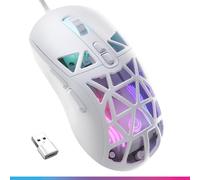 Oniverse Kryo - Mouse da gioco cablato ad alte prestazioni, con sensore ottico 12800 DPI, ultra leggero, polling rate 1000 Hz, 7 pulsanti programmabili per PC/Mac/PS5/PS4