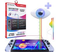 Oniverse Protezione schermo Switch OLED - Vetro Temperato Anti Luce Blu Compatibile con Nintendo Switch - Pellicola Protettiva - Resistente e antigraffio