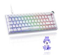 Oniverse Tastiera Gaming magnetica cablata 65% - Interruttori Hall Effect, Rapid Trigger, azionamento regolabile 0,1 mm, anti-ghosting, 8000 Hz, LED, AZERTY, per PC/Mac - Maegnus (Luxion White)