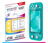Oniverse Vetro temperato per Nintendo Switch Lite - Pellicola proteggi schermo anti-luce blu, efficace contro i graffi, ultra resistente, durezza 9H Glass