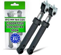 ONIX TECH 2 Pezzi Ammortizzatori Lavatrice 100N Ø13 mm 167/262 mm con Codice Originale C00097259 C00140744 per Indesit per Philips per Ariston - Garanzia di 5 Anni - Made in EU
