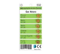 ONIX TECH 6 Pezzi Ugelli Gas Metano 6mb Ø 0,80 - Ø 1,45 mm per Cucina a Gas Adattabile per Zanussi per Ariston - Garanzia di 5 Anni