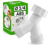 ONIX TECH Doppio Attacco Raccordo Scarico con Filettatura per Lavastoviglie e Lavatrice Ø 3/4” - Raccordo a Y Adatto a Collegare Il Tubo di Ingresso Acqua - Garanzia di 5 Anni