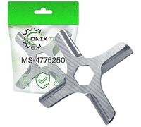 ONIX TECH Lama Tritacarne Elettrico 46 mm con Diametro Interno 8 mm con Codice Originale MS 4775250 per Moulinex HV4 HV8 A15 - Garanzia di 5 Anni