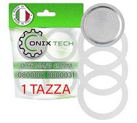 ONIX TECH Set di 3 Guarnizione Moka 1 Tazza per Caffettiere 1 Filtri con Codice Originale 0800001 0800031 per Bialetti - MADE IN ITALY
