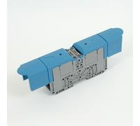 ONKA 150mm2 M12 Connettore per guida a vite morsettiera per guida DIN con coperchio di protezione, blu, 1030091