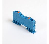 ONKA 6mm2 connettore a molla per guida DIN morsetto a 2 fili blu, 1020037