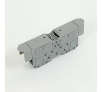 ONKA 95mm2 M8 Connettore per guida a vite morsettiera per guida DIN con coperchio di protezione, grigio, 1030059