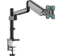 ONKRON Braccio Monitor 13" - 34", Carico fino a 12 kg, Supporto Monitor con VESA 75x75-100x100 mm, Supporto schermo PC scrivania Regolabile, con Molla a Gas, Braccio schermo PC scrivania Nero, G75-B