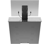 ONKRON Braccio per Monitor 24" - Rialzo da Scrivania fino a 15 kg - Supporto PC con VESA 75x75/100x100 - Lift Motorizzato NWSSC24-B Nero