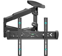 ONKRON Braccio per TV 40-75 pollici, Carico 35 kg, Porta TV da Parete VESA 100x100-400x400 mm, Braccio Televisore Girevole, Inclinabile, Porta Televisore a Muro Universale, Nero, NP47-B