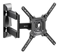 ONKRON Braccio televisore 32-65 pollici, Carico fino a 35 kg, Supporto per TV a Muro VESA 100x100-400x400 mm, Porta TV da Parete Girevole, Inclinabile, Porta televisore a muro Universale, Nero M4-B