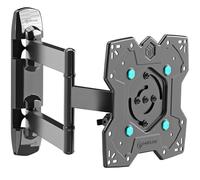 ONKRON Braccio TV 17-43 pollici, 35 kg, Supporto per TV a Muro con VESA 100x100-200x200 mm, Staffa Televisore Orientabile e Inclinabile, Appendi Televisore per Muro Universale, Nero, M4SR-B