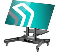 ONKRON Carrello Porta TV da 32 a 70 pollici, Portatv da Terra con Ruote, Carico Totale 45 kg, Supporto Televisore da Terra Universale max VESA 600x400 mm, Piedistallo TV Inclinabile TS1350-B Nero