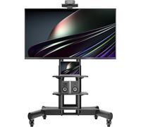 ONKRON Carrello Porta TV da 40 a 70 pollici - Supporto TV da Pavimento Universale Peso fino a 45,5 kg - Portatv da Terra Professionale max VESA 600x400 / Staffa Porta TV con Piantana TS1552-B Nero