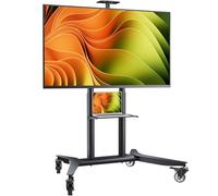 ONKRON Piedistallo TV 55-90 pollici - Supporto TV da Pavimento in Colore Nero con Carico Totale 90 kg - Porta Televisore Mobile VESA 200x200-800x600 mm - Supporto Televisore da Terra TS1871-B