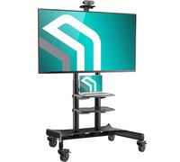 ONKRON Piedistallo TV da 50 a 86 pollici - Supporto TV da Pavimento in Colore Nero con Carico Totale fino a 105.9 kg - Porta Televisore Mobile max VESA 800x500 mm - Mobile Porta Televisore TS1881-B