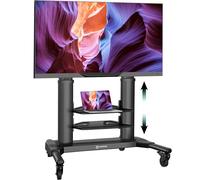 ONKRON Piedistallo TV Universale da 40 a 80 pollici - Carrello Porta TV in Colore Nero con Carico Totale 65.5 kg - Supporto Televisore da Terra VESA 200x200-700x400 mm - Porta Televisore TS2771-B