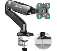 ONKRON Staffa Monitor 13-32 pollici, 8 kg, Supporto Monitor Scrivania VESA 75x75-100x100 mm, Singolo, Supporto Schermo PC Scrivania Regolabile, Girevole, Inclinabile, con Molla a Gas, Nero, G80-B