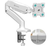 ONKRON Supporto per Monitor da 13 a 32 pollici - Staffa per Monitor con Peso fino a 8 kg - Staffa Monitor Scrivania Universale con max VESA 100x100 mm/Braccio Monitor Scrivania Girevole G80-W Bianco