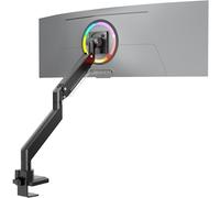 ONKRON Supporto per Monitor da 17 a 57 pollici - Supporto Schermo PC Scrivania Colore Nero con Peso fino a 27 kg - Staffa Monitor Scrivania max VESA 200x200 mm - Braccio per Schermo Inclinabile G130-B