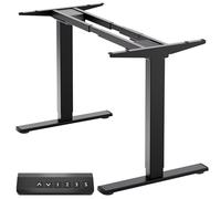 ONKRON Supporto per scrivania fino a 100 kg, altezza regolabile in altezza, elettrico con 2 motori e funzione di memorizzazione, telaio da tavolo elettrico, nero CDF222E