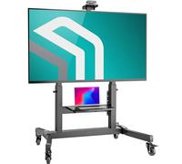 ONKRON Supporto TV da 50 a 100 pollici - Porta TV con le ruote con Carico totale fino a 130 kg - Base per Televisore in Colore Nero con VESA 200x200-1000x600 mm/Porta Televisore Mobile TS1991-B