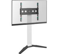 ONKRON Supporto TV da Pavimento 26"-65", Porta TV da Terra Mobile con Peso Fino 35 kg, Porta Televisore con VESA 100x100 - 400x400 mm, Base per Televisore Universale, in Colore Bianco TS1140-W