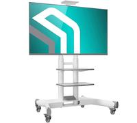 ONKRON Supporto TV da Pavimento 40" - 70", Carico totale 60,5 kg, Porta TV da terra Mobile VESA 100x100-600x400, Carrello con ruote Regolabile, Porta Televisore Mobile, Professionale, Bianco TS1552-W