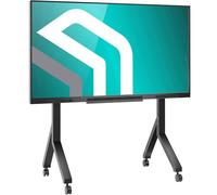 ONKRON Supporto TV da Pavimento 70-110 pollici, Supporto Televisore da Terra Carico max 125 kg, Carrello Porta TV con Ruote e Ripiano max VESA 1000x800 mm, Porta TV da Terra Mobile, Nero TS2081-B