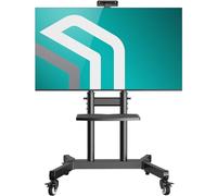 ONKRON Supporto TV da Pavimento con Ruote 50" - 90", Porta Televisore Mobile Carico 100 kg, Carrello TV con Ruote max VESA 800x600 mm, Porta Televisore da Terra Inclinabile, Regolabile, Nero, TS1891-B