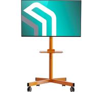 ONKRON Supporto TV da Pavimento per Schermo 23-60 Pollici, Mobile Porta TV con Carico Totale Fino a 45 kg, Base per Televisore da Terra con VESA 100x100-400x400 mm, Colore Arancione TS1137-ORG