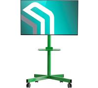 ONKRON Supporto TV da Pavimento per Schermo 23-60 Pollici - Mobile Porta TV con Carico Totale Fino a 45 kg - Base per Televisore da Terra con VESA 100x100-400x400 mm, Colore Verde TS1137-GN