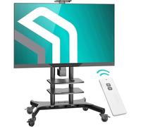 ONKRON Supporto TV Motorizzato 50-86 pollici - Supporto Televisore da Terra Nero con Carico Totale 105.9 kg - Mobile Porta Televisore max VESA 800x500 mm - Porta TV da Terra Mobile TS1881E-B