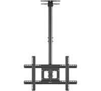 ONKRON Supporto TV Soffitto 32"-80", 68 kg, max VESA 600x400, N2L-B | Staffa TV nera, extra lunga, inclinazione -5° / +15°, girevole, montaggio parete/soffitto; per casa e negozi