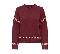 Onlamanda Life LS O-Neck Dettaglio Knt Noos, Cabernet, S