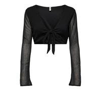 Onlasta Life L/S Tie Top Wvn, Nero, S