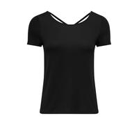 ONLBERA BACK LACE UP S/S TOP JRS NOOS, Nero , L
