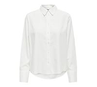 ONLY Onlberit L/S Maglietta Wvn Camicia, Bianco, S Donna