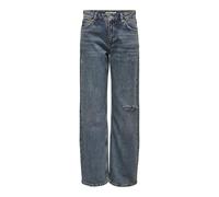 ONLCOBAIN Reg Wide Tint DNM DOT, Denim Blu Scuro. Dettagli: Stampato, 30W x 32L