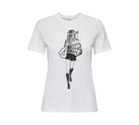 Onlemma Life Reg S/S Lady Top Jrs, Bianco, M