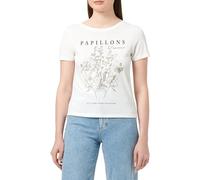 ONLFREE Life S/S Cross Back Top Box Jrs, Cloud Dancer/Stampa: Papillon, XL