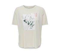 Onlfree Life S/S Print Top Box Jrs, Birch/Stampa: eucalypsus, L