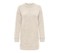 ONLY LS O-Neck Dress BF Knt Onlhazel-Abito con Scollo Rotondo, Bianco e Grigio, XS Donna
