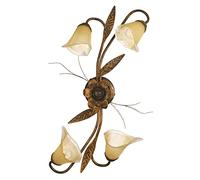 ONLI 4230/PL4 PLAFONIERA 4 LUCI Alga, Marrone