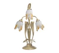 ONLI 4717/Lg Lampada da Tavolo 3 Luci in Metallo Avorio Spenne, Oro