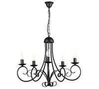 ONLI 4885/5N LAMPADARIO Pompei 5 LUCI col.Nero, Nero