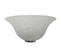ONLI - Applique/lampada da parete in vetro bianco effetto marmorizzato.. Supporto in metallo